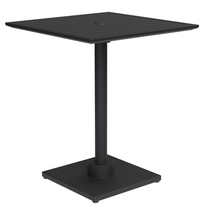 Providence 30" Square Pedestal Slat Top Bar-height Table